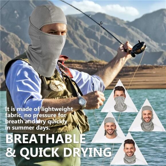 Face Mask Sun UV Protection Breathable Full Head Mask for Men Women - Picture 5 of 7